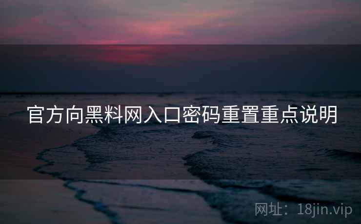 官方向黑料网入口密码重置重点说明