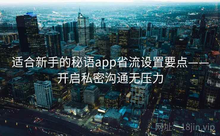 适合新手的秘语app省流设置要点——开启私密沟通无压力