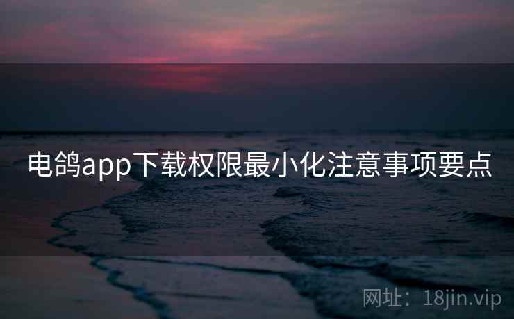 电鸽app下载权限最小化注意事项要点
