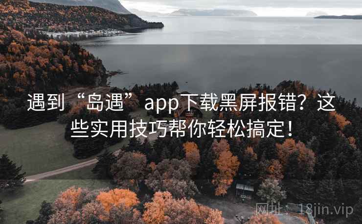 遇到“岛遇”app下载黑屏报错？这些实用技巧帮你轻松搞定！