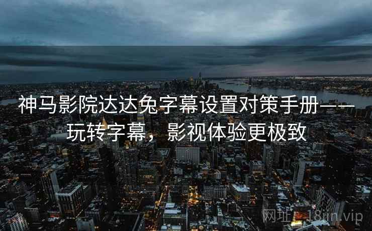 神马影院达达兔字幕设置对策手册——玩转字幕，影视体验更极致